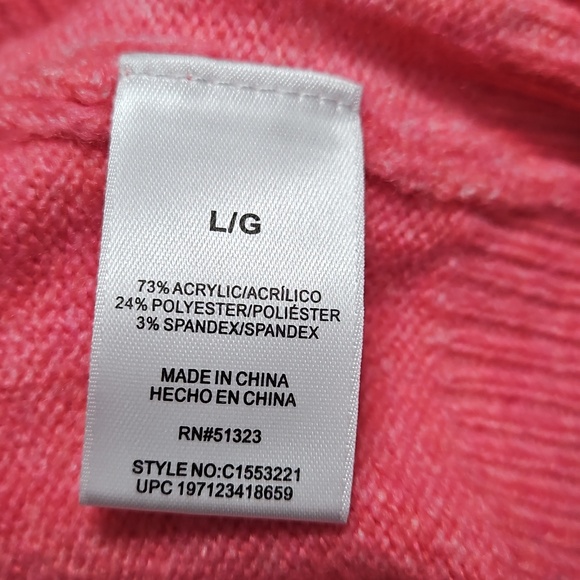 Vince Camuto Pop Pink Turtleneck Sweater - Picture 6 of 7